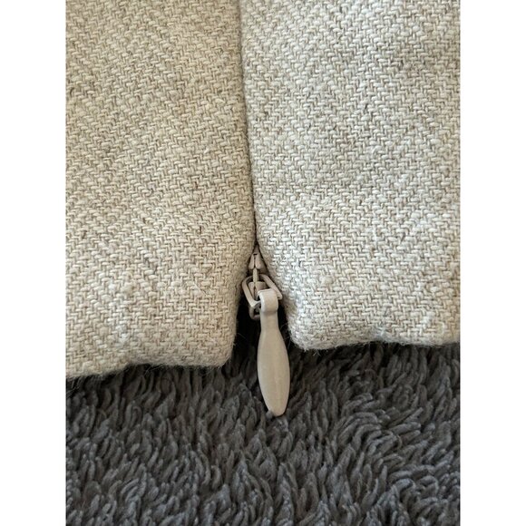 Banana Republic Linen Blend Beige Crop Tank Top With Side Zipper Size 18 - Picture 4 of 5